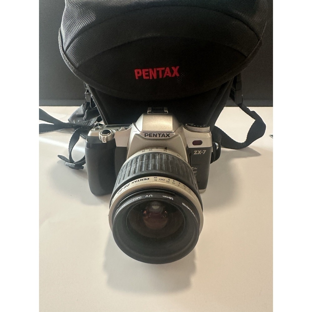 Pentax ZX-7 35mm film camera with promaster 58MM & Case UNTESTED